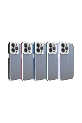 Apple Uyumlu iPhone 13 Pro Uyumlu Tchs Mima Kılıf-lacivert Lacivert -