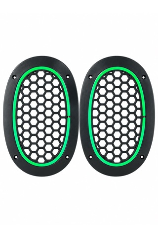 Oval Yeşil Ledli Hoparlör Kapağı