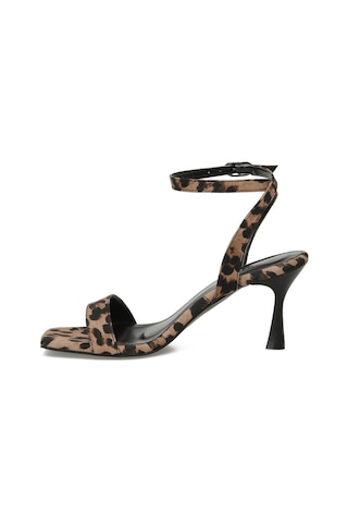 Butigo 25s-006 5fx Leopar Kadın Topuklu Sandalet 000000000102043213 Kahverengi