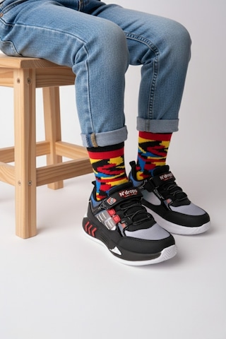 Muggo Zuzu Cırtlı Ve Bağcıklı Günlük Çocuk Sneaker Spor Ayakkabı Siyah