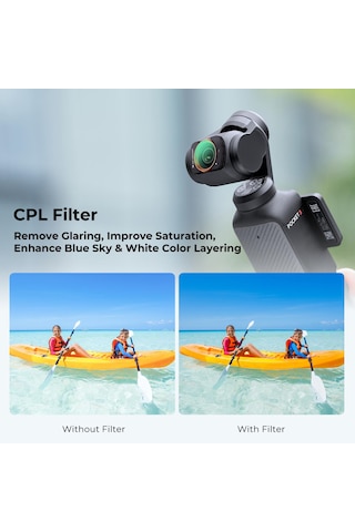 K&f Concept Magnetic Cpl Filtre Djı Osmo Pocket 3 Combo Uyumlu
