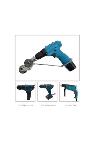 Geeksen Elektrikli Matkap Uyumlu Metal Kesici Aracı - Çelik, Demir, Bakır Ve Aluminyum Levhaları Keser - Ev Ve İş Yeri İçin Evrensel Donanım