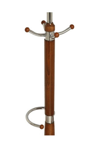 Portmanto Ayaklı Askılık Ceviz Renk -Palmiye Tasarım Kahverengi