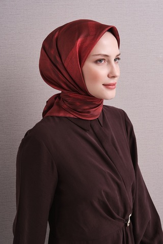 Armine Sura İpek Eşarp 2026-2027 - Sonbahar Kış-asm9618 Kırmızı-Bordo