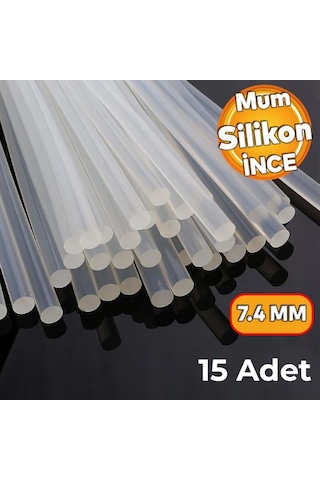 Sgs F1000 7.4 Mm 15 Adet İnce Şeffaf Mum Silikon - Hobi Ve Tamir Silikonu