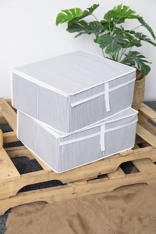 Kapaklı Baza 2'li Hurç 50x40x19 - Gri Gri