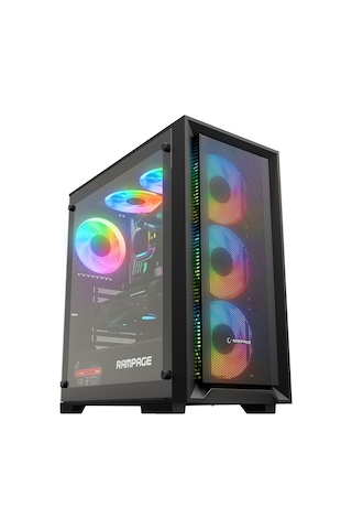 Rampage Voyager 750W 80+ Bronze Rgb Fan Atx Siyah Mıd Tower Oyuncu Kasası
