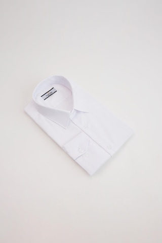 Tudors Slim Fit Beyaz Non-ıron Pamuklu Doğa Dostu Ekoteks Belgeli Ütü Gerektirmez Gömlek-32667 Beyaz