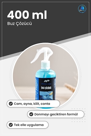 Buz Çözücü Sprey 400 Ml Buzlanma Önleyici Ön Cam Ayna Kapı Kilidi Çok Renkli