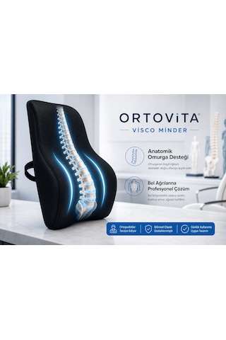 Hafızalı Köpük Sırt Yastığı -ofis Ve Araba Koltuğu İçin Ergonomik Arka Elastik Yastık Rahat Duruş Ortopedik Ağrı Giderici 1
