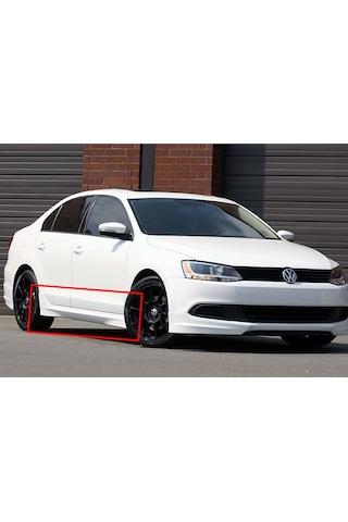 Vw Jetta Mk6 R Line Yan Marşpiyel Seti Plastik 2 Adet Mat Siyah 2010-2018 Karlık+ek+bodykit