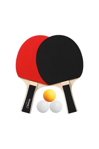 Ranyeek Aile İçin 2 Raket 3 Top Tenis Topu Seti - Siyah Sap Uzun Raket, Yüksek Esneklik Spons, Kaliteli Kauçuk, Eğlence Ve Egzersiz İçin