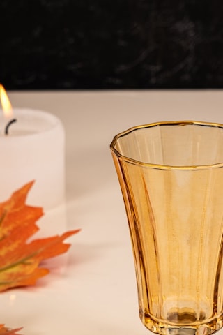 Mest Eylül 6 Adet Lüsterli Bal Renk Kahve Yanı Su Bardağı Seti 120 Cc Bal Renk