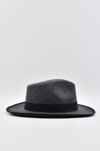 Külah Vintage Erkek Fedora Fötr Şapka Panama İngiliz Trilby Kasket Gri - Gri