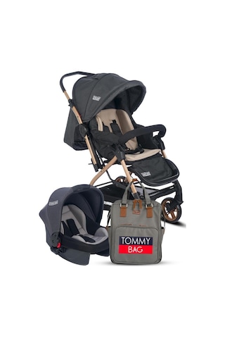 Tommy Baby Cool Bebek Aarabası Çift Yönlü Bebek Aarabası Puset Çanta Bebek Çanta Antrasit