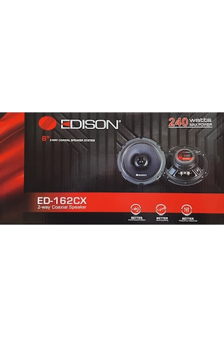 Edison Ed-162Cx 16 Cm Coaxial Çifti 480 Watt Oto Hoparlör