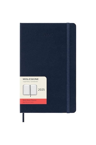 Moleskine 12 Ay Günlük Ajanda L Boy 13x21 Cm Sert Kapak Safir Mavi Safir Mavisi