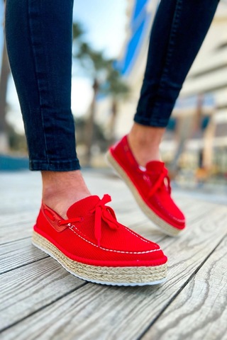 Chekich Ch311 - Espadril Erkek Ayakkabı Kırmızı Çok Renkli