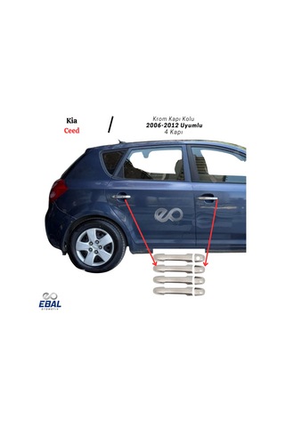 Kia Ceed Krom Kapı Kolu 4 Kapı 2006-2012 Arası Uyumlu P. Çelik
