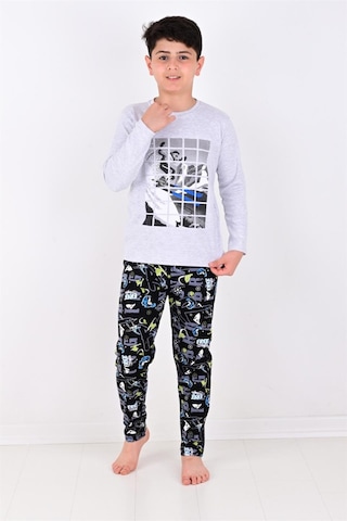 Vitmo Erkek Çocuk Winter Games Uzun Kollu Pijama Takımı Gri