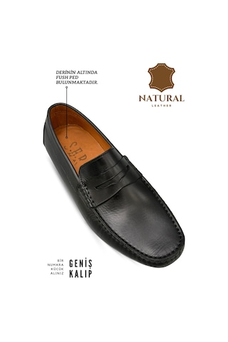 Sermoda Erkek Loafer - Hakiki Deri Rok Loafer Erkek Ayakkabı Siyah