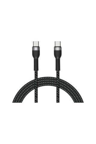 Biriva Home Siyah Shira Serisi Type-c To Type-c Pd Kablo 2 Metre