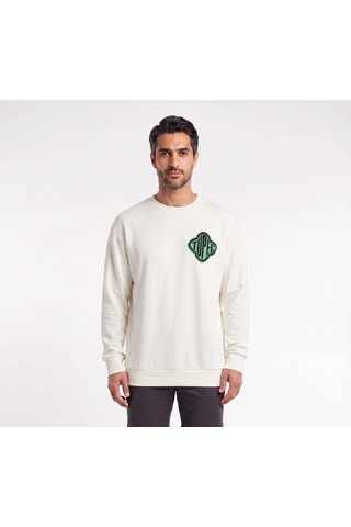 Blow Up Tupac Baskılı Beyaz Erkek Sweatshirt 12008 Siyah