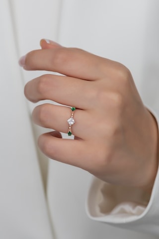 Gümüş Prenses Yüzük Rose Gold Kaplama 925 Ayar Gümüş Rose Gold (511780069)
