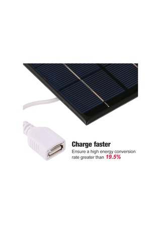 Mufunye 2.5w/5v Taşınabilir Usb Portlu Güneş Şarj Cihazı Monokristalin Silikon Kompakt Güneş Paneli Telefon Cep Telefonu Güç Bankası Şarj Cihazı Kamp Yürüyüş Seyahat İçin