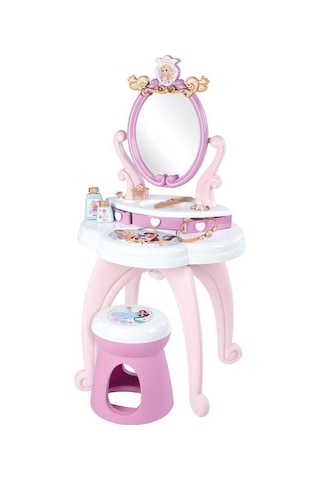 7600320250 Smoby Disney Prensesleri 2si1 Arada Güzellik Masası Oyun Seti