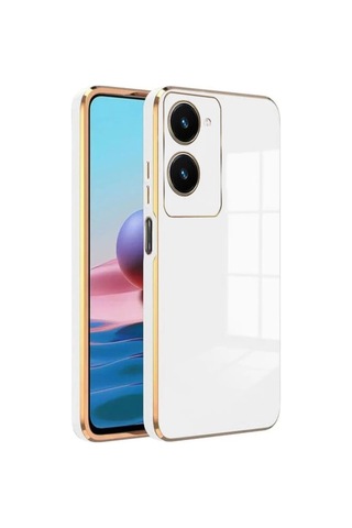 Vivo Y18 Kılıf Volet Silikon - Beyaz Çokrenkli