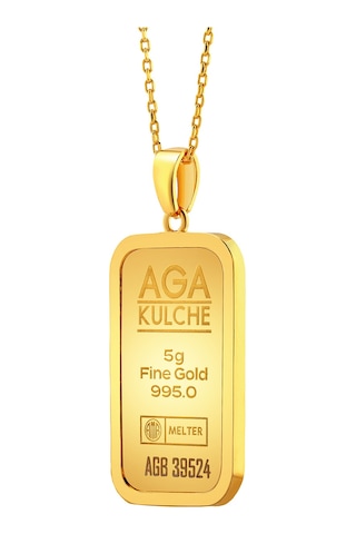 Agakulche 5 Gr Altın Külçe Kolye