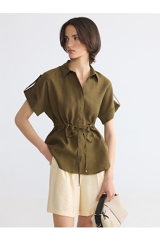 Lcw Everyday Yeşil Oversize Kadın Gömlek