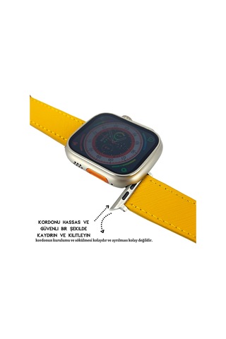 Dxl El Yapımı Hakiki Deri Kutulu Apple Uyumlu Watch Kordon 42mm 44mm 45mm 49mm Watch Ultra Kayış
