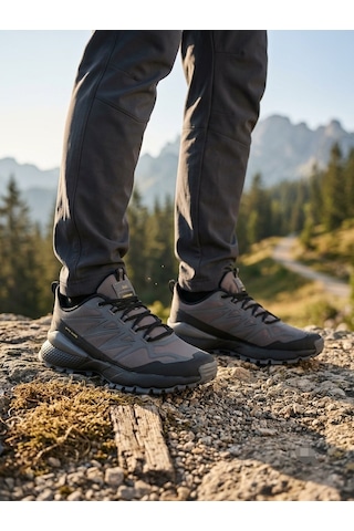 Hayo Kaydırmaz Taban Trekking Outdoor Su İtici Erkek Spor Ayakkabı Füme