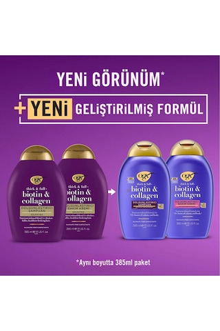 OGX Biotin & Kolajen Dolgunlaştırıcı Sülfatsız Şampuan 385 ml x2