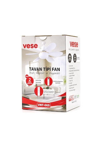 2in1 Tavan Vantilatör - Avize Lamba 40w Kumandalı 6knat Vnt-005 5492