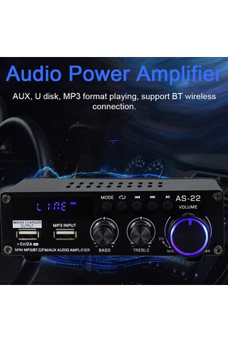 Lemestar Kompakt Boyutlu 12v Taşınabilir Ses Güçlendirici - Ev Ve Araç Kullanımı İçin