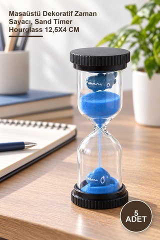 5 Adet 10 Dakika Renkli Kum Saati Masaüstü Dekoratif Zaman Sayacı, Sand Timer Hourglass 12,5x4 Cm Diğer 83869653