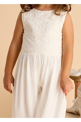 Mayoral 3870 Kız Çocuk Krem Tulum Krem