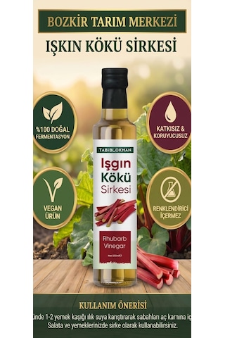 Tabib Lokman Bozkır Tahin Merkezi Işkın Kökü Sirkesi Doğal Fermantasyon 500 ML