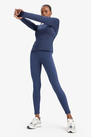 Defacto Defactofit Toparlayıcı Yüksek Bel İçi Yumuşak Tüylü Beli Saran Basic Düz Sporcu Tayt W8206az25aunv238 Lacivert