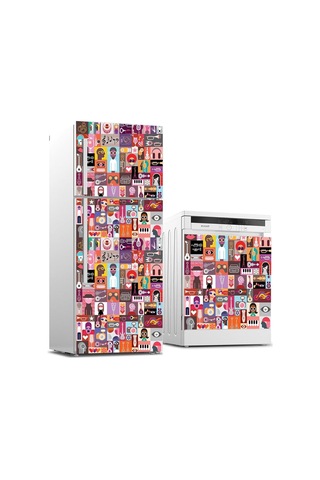 Ve Bulaşık Makinası Beyaz Eşya Kaplama Pop Art Music Collage