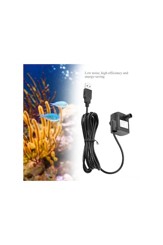 Qingmipy 5v Usb Mikro Su Pompa, Sessiz Dairesel Soğutma, Balık Tankı İçin, 3 Adsorpsiyon Aleti, 1.5w, 180l/h