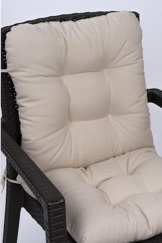 Altınpamuk Neva Pofidik Özel Dikişli Bağcıklı Arkalıklı Sandalye Minderi 44x94 CM Bej