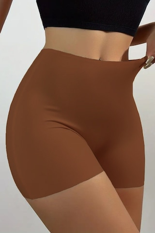 Mistirik Carigna Model Mini Boy İz Yapmayan Lazer Kesim Boxer Toparlayıcı Büyük Beden Şort Kahve Renk Kahve