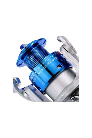 Jeehugo St4000 Mavi Balık Makinesi - 8 Rulmanlı, 5.1:1 Dişli Oranı, Katlanabilir Ve Değiştirilebilir Kolu, İki Yönlü Kullanıma Uygun