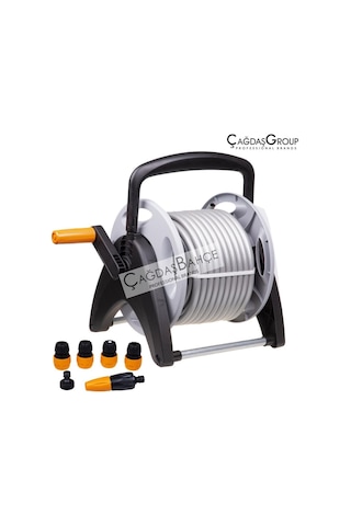 GF 5808 Bahçe Sulama Hortumu Makarası 20M Hortum Kit Fiyata Dahil