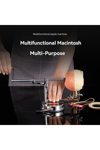 Springsun El Fırçası El Çekirdekleyici El Dilimleyici 3'ü 1, Vakum Emici Tabanlı, Paslanmaz Çelik, El İle Çalışır, Meyve Sebze Soyma Aleti Gümüş