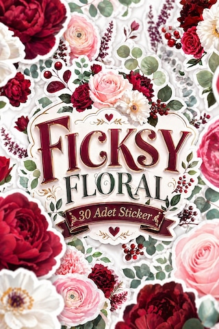 Çiçek Sticker Seti - 30 Adet Etiket Çıkartma Diğer Çiçek Sticker Seti - 30 Adet Etiket Çıkartma Diğer